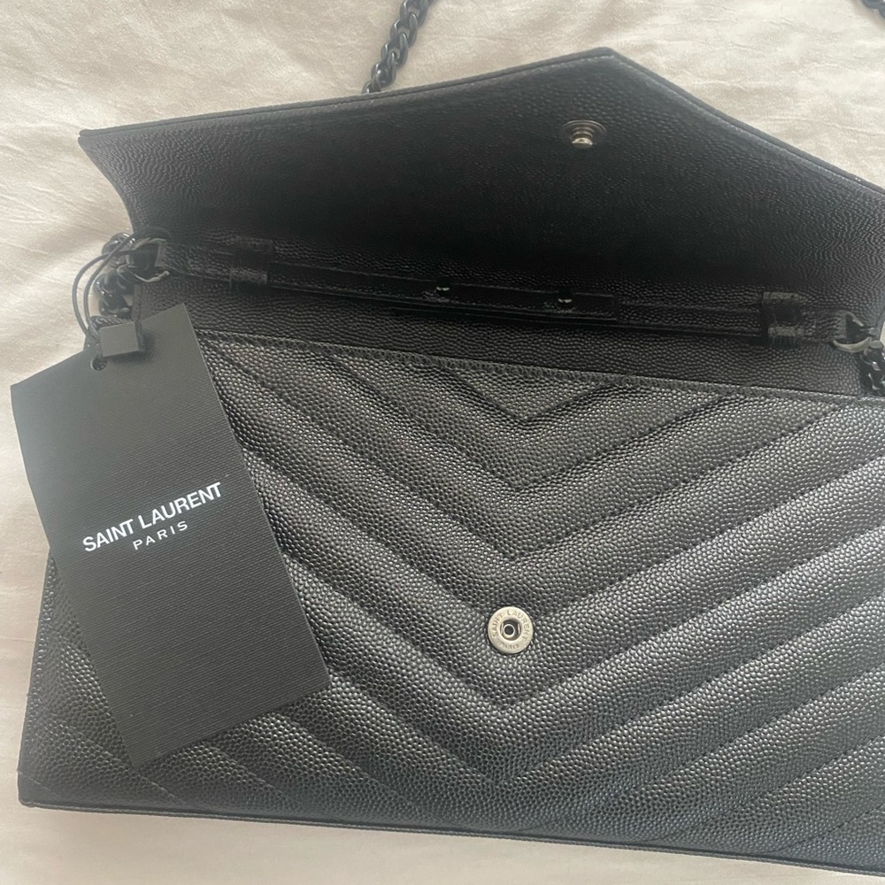 Black YSL clutch